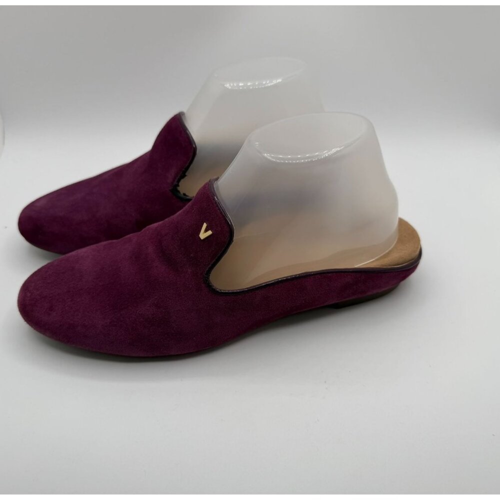 Vionic Carneige Mules Women Size 8 Purple Suede Comfort Arch Support Shoes